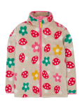 Frugi Kids' Zip Ted Fleece Jacket, Mushroom Field