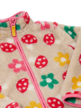 Frugi Kids' Zip Ted Fleece Jacket, Mushroom Field