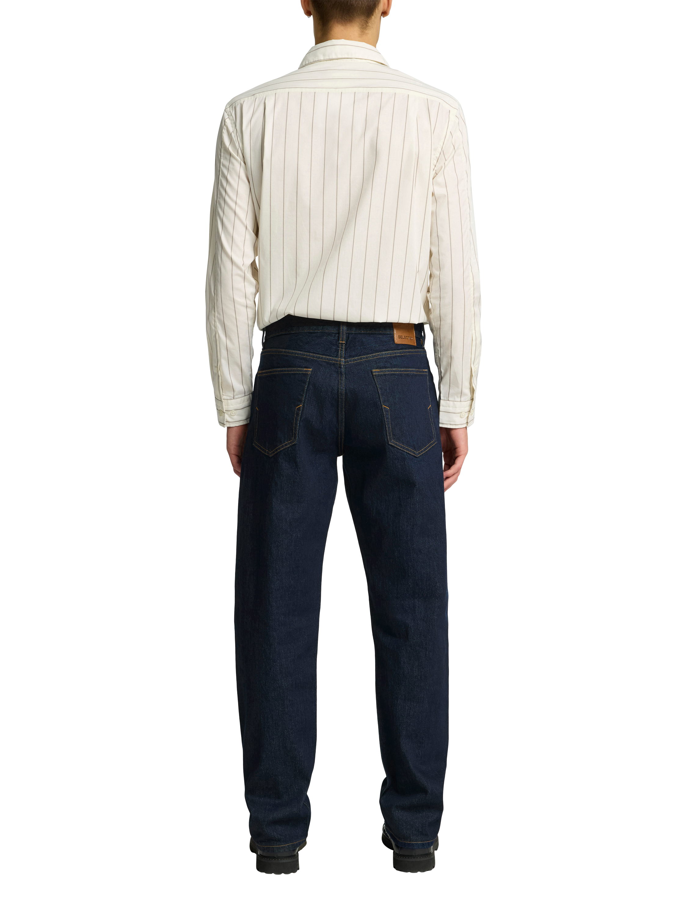 Product image 2 of 6, which shows Selected 196 Straight Fit Jeans, Dark Blue, 32R