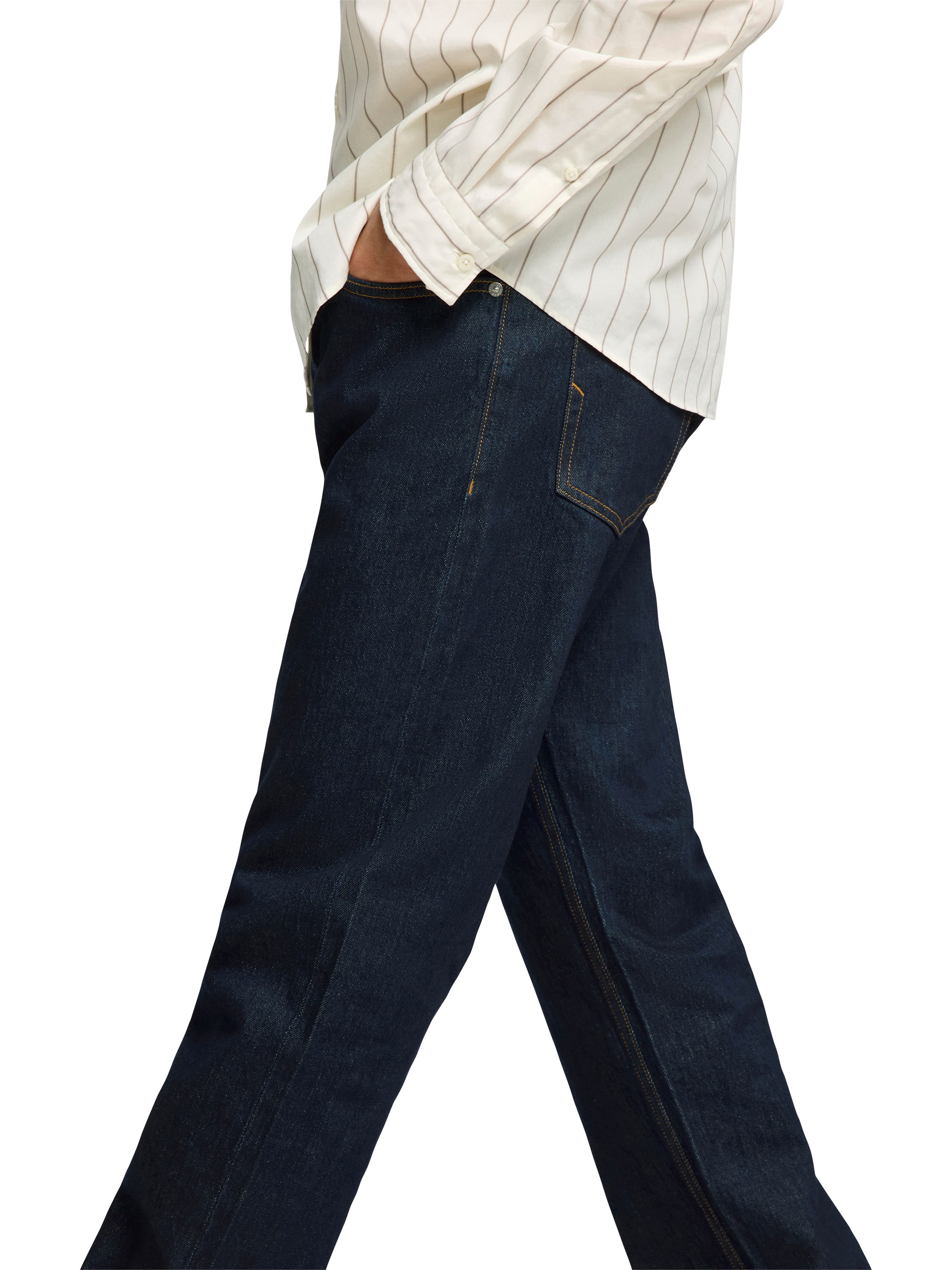Product image 3 of 6, which shows Selected 196 Straight Fit Jeans, Dark Blue, 32R