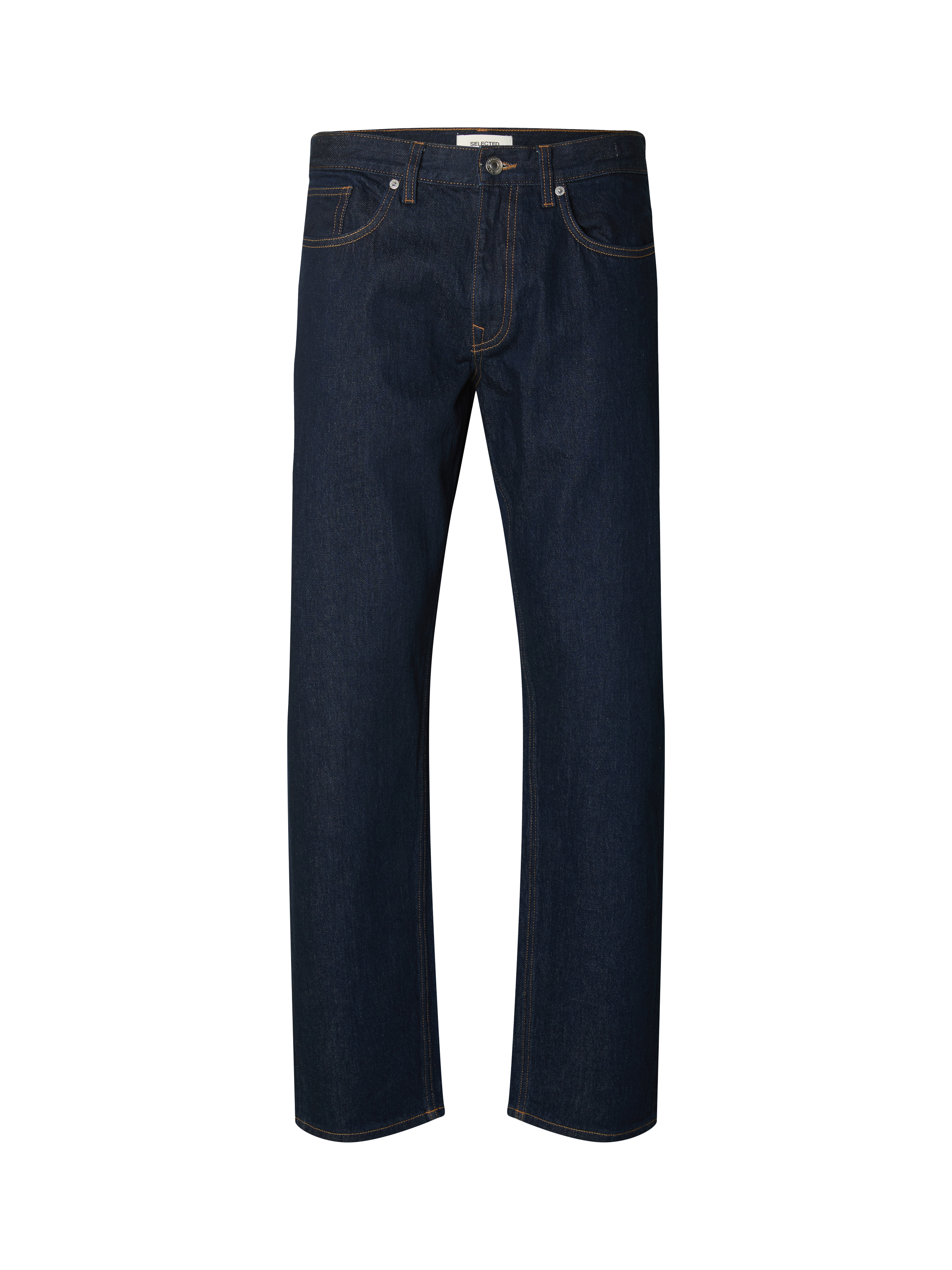 Product image 6 of 6, which shows Selected 196 Straight Fit Jeans, Dark Blue, 32R