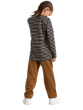 Lindex Kids' Cotton Essentials Tapered Joggers, Light Dusty Brown