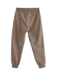 Lindex Kids' Cotton Side Stripe Joggers, Dark Khaki