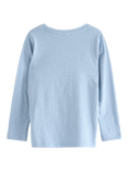 Lindex Kids' Cotton Long Sleeved Relaxed Top, Light Dusty Blue