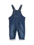 Lindex Kids' Cotton Bib Trousers, Denim Blue