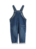 Lindex Kids' Cotton Bib Trousers, Denim Blue