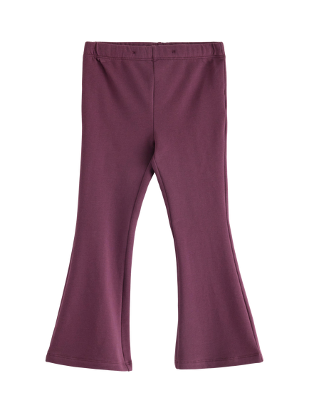 Lindex Kids' Cotton Flared Leggings, Dark Dusty Lilac, Dark Dusty Lilac