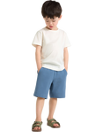 Lindex Kids' Cotton Elasticated Shorts, Pack of 2, Dusty Blue