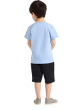 Lindex Kids' Cotton Elasticated Shorts, Pack of 2, Dusty Blue