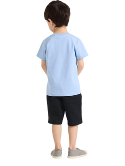 Lindex Kids' Cotton Elasticated Shorts, Pack of 2, Dusty Blue - view 2, Dusty Blue