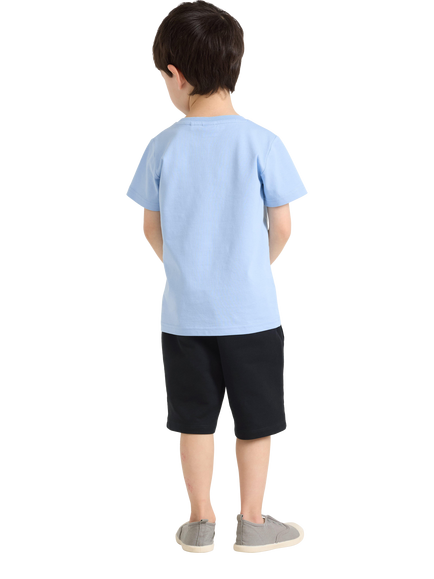 Lindex Kids' Cotton Elasticated Shorts, Pack of 2, Dusty Blue - view 2, Dusty Blue