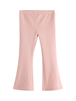 Lindex Kids' Cotton Flared Leggings, Dusty Pink, Dusty Pink