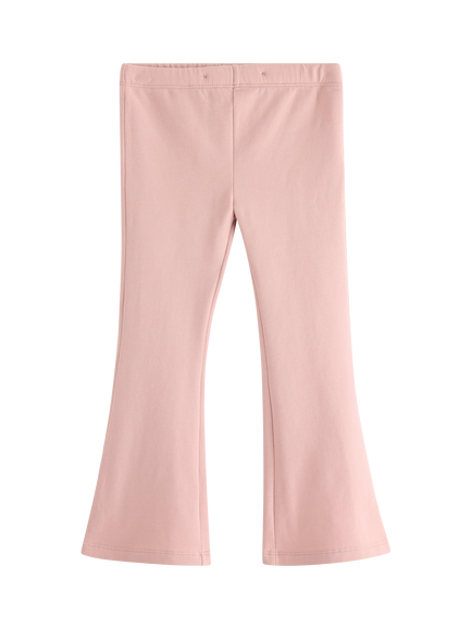 Lindex Kids' Cotton Flared Leggings, Dusty Pink, Dusty Pink