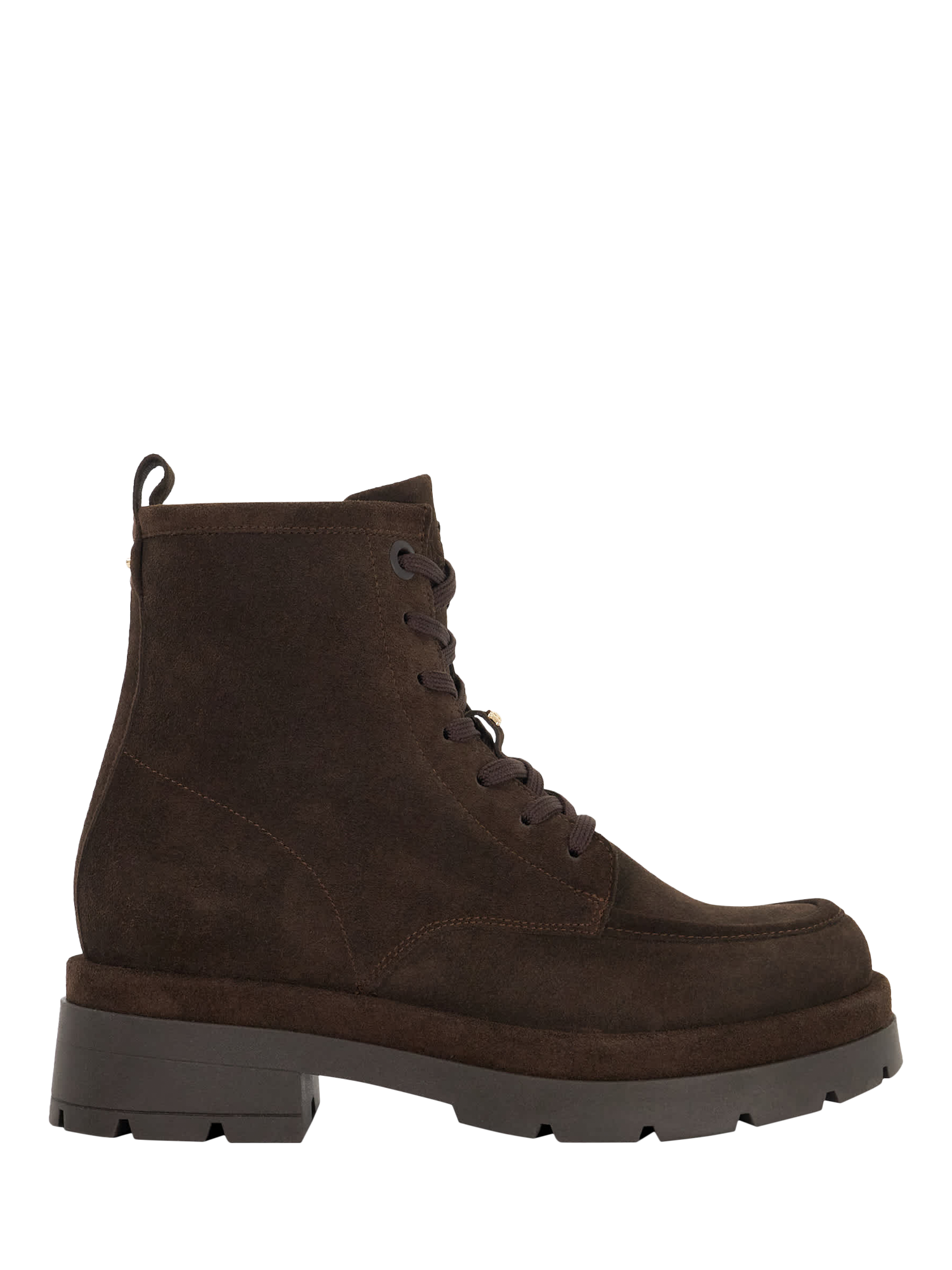 Product image 1 of 5, which shows Dune London Pennington Suede Ankle Boots, Brown, EU36