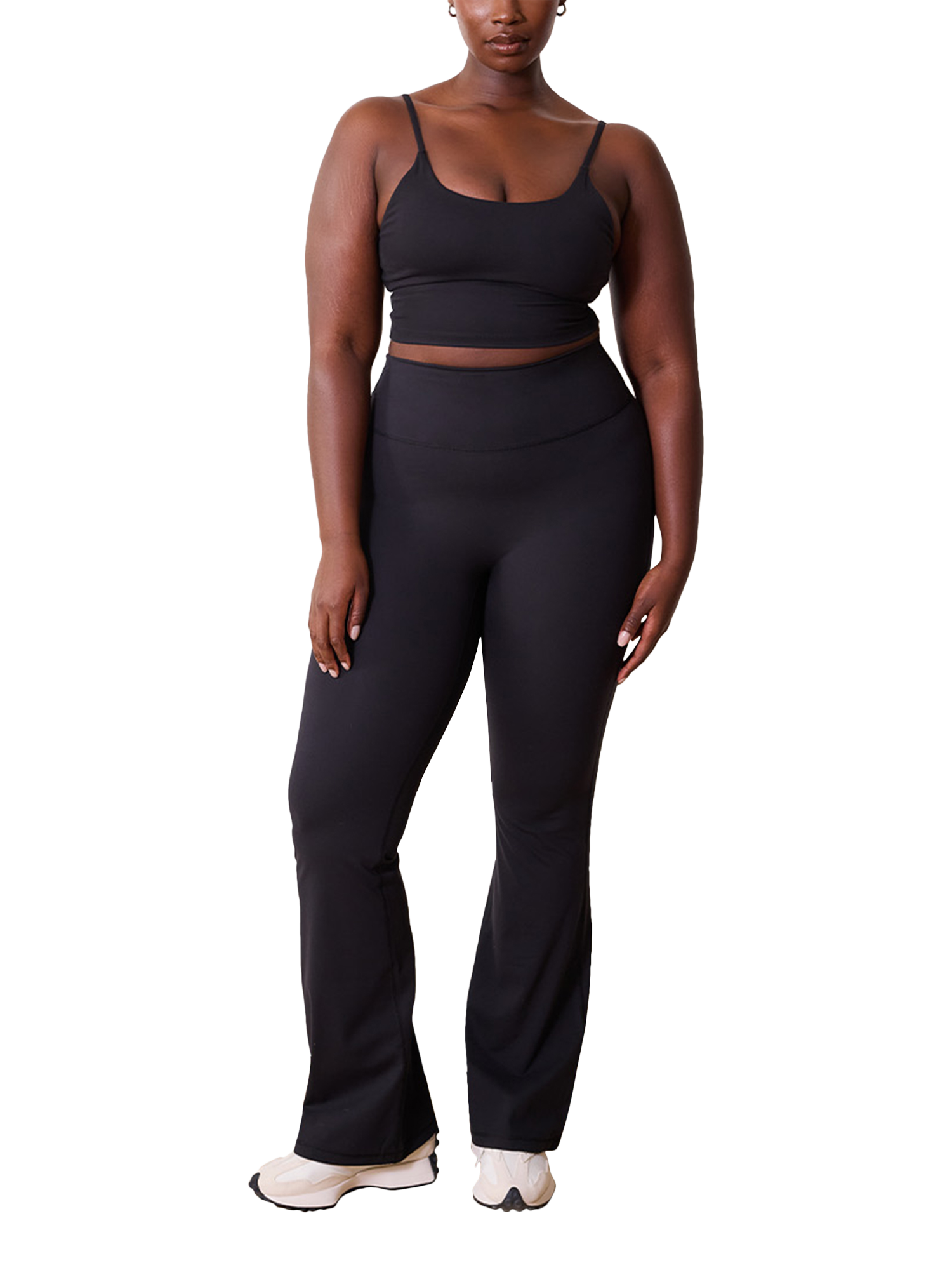 Product image 3 of 5, which shows Lovall 24/7 Revitalise Flare Regular Leggings, Black, 8