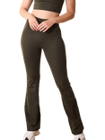 Lovall Tall 24/7 Revitalise Flare Leggings, Mid Green