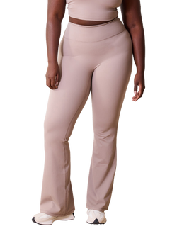 Lovall Petite 24/7 Revitalise Flare Leggings, Clay, Clay