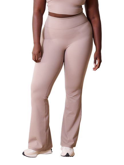 Lovall Petite 24/7 Revitalise Flare Leggings, Clay, Clay