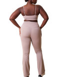 Lovall Petite 24/7 Revitalise Flare Leggings, Clay