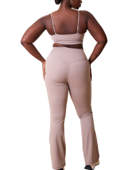Lovall Petite 24/7 Revitalise Flare Leggings, Clay - view 2, Clay