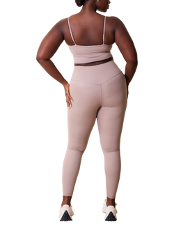 Lovall 24/7 High Waisted Regular Leggings, Beige - view 2, Beige