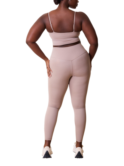 Lovall 24/7 High Waisted Regular Leggings, Beige - view 2, Beige