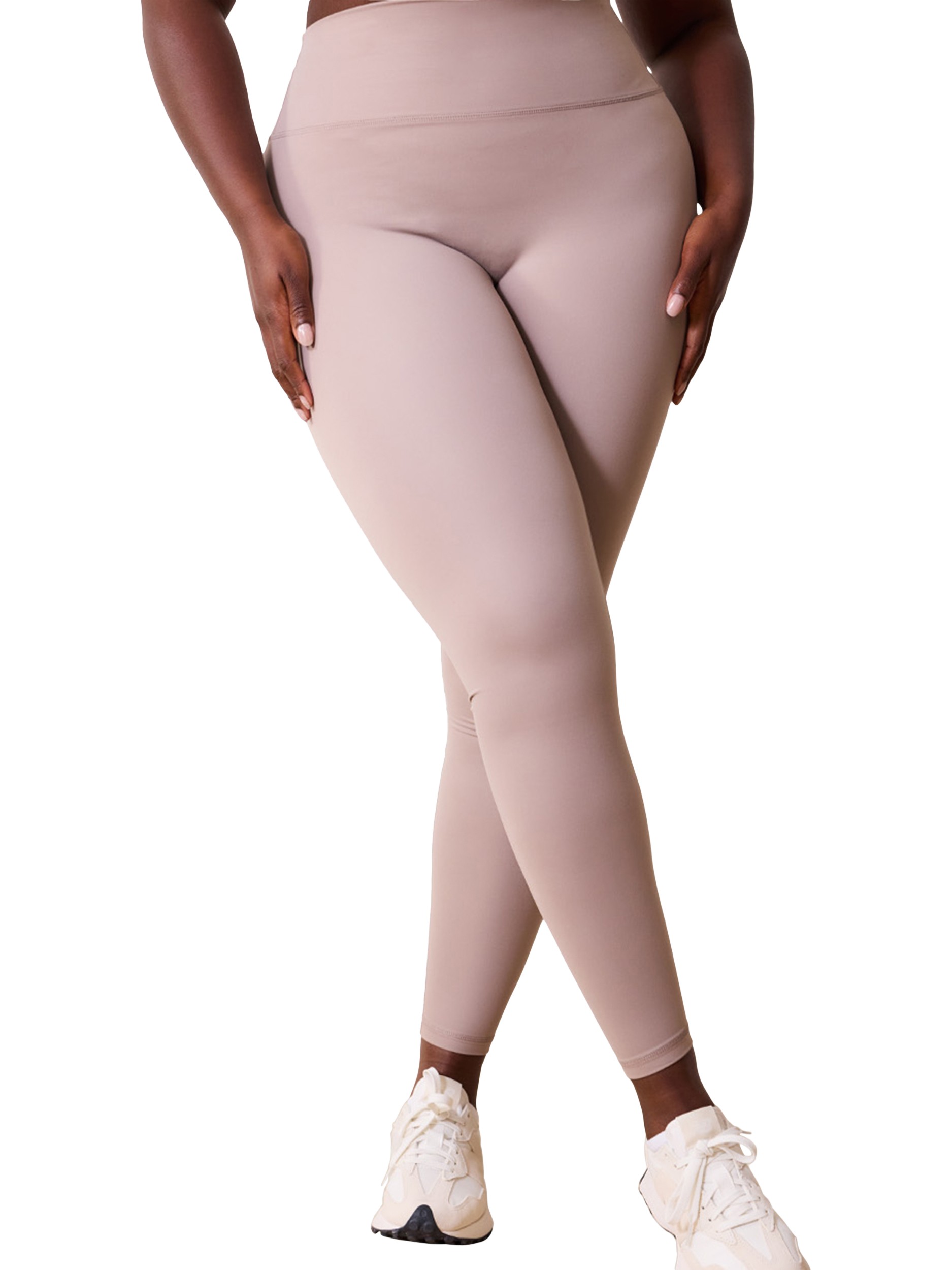 Product image 1 of 5, which shows Lovall Tall 24/7 High Waisted Leggings, Beige, 6