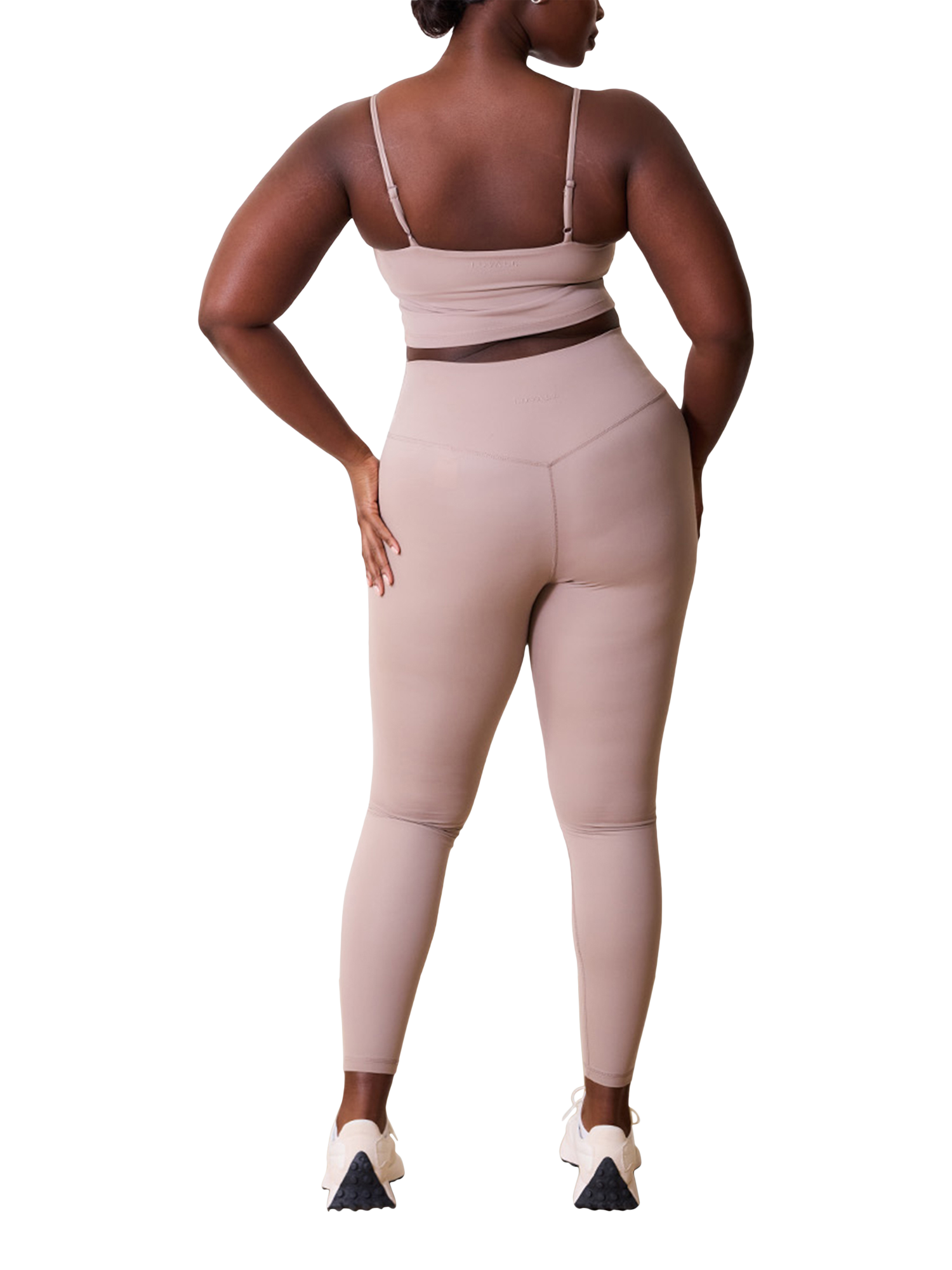 Product image 2 of 5, which shows Lovall Tall 24/7 High Waisted Leggings, Beige, 6