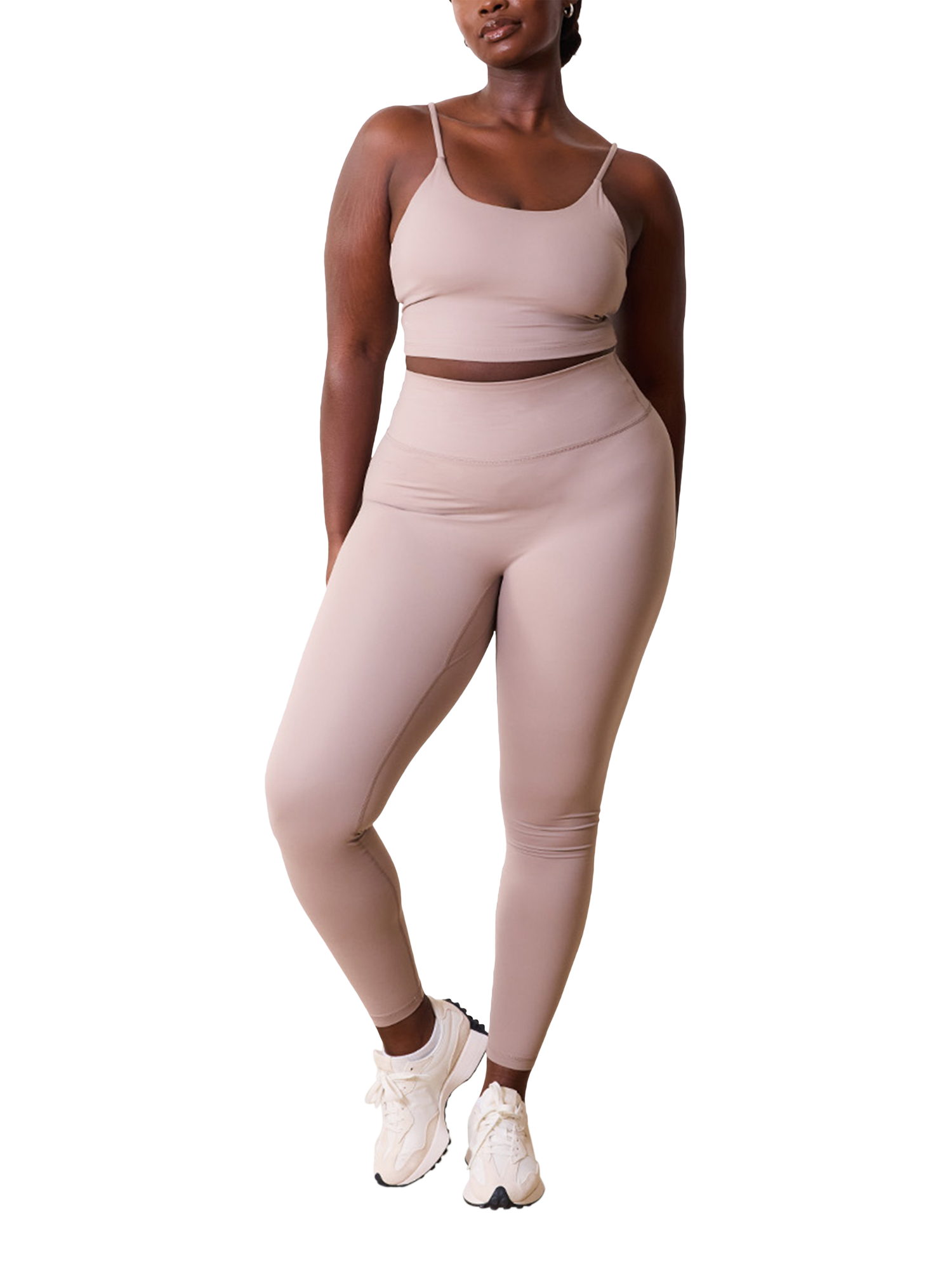 Product image 3 of 5, which shows Lovall Tall 24/7 High Waisted Leggings, Beige, 6