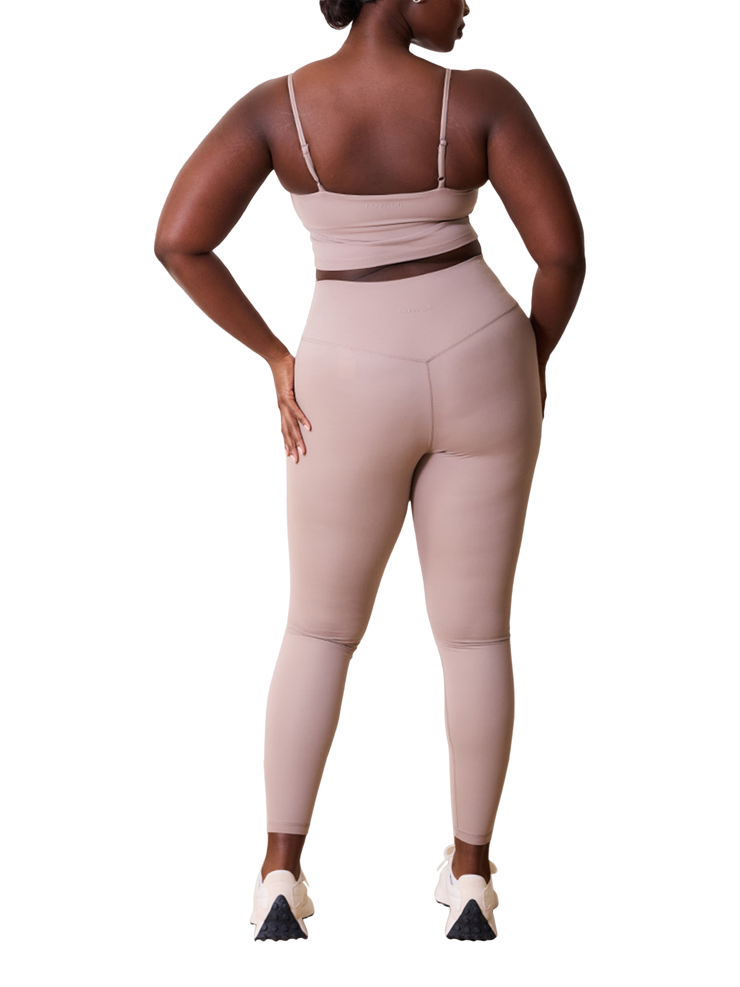 Product image 2 of 6, which shows Lovall Petite 24/7 High Waisted Leggings, Clay, 6