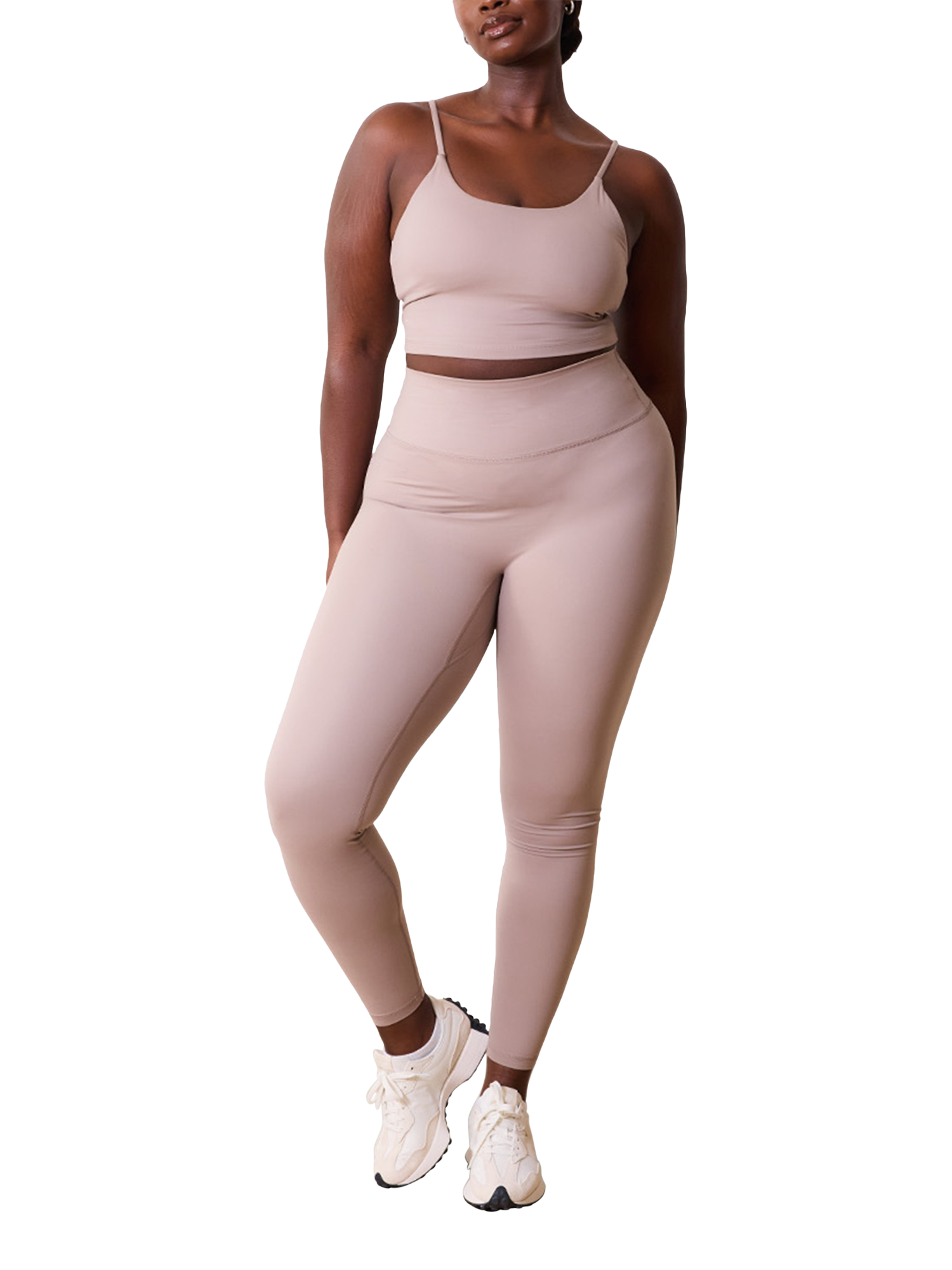 Product image 3 of 6, which shows Lovall Petite 24/7 High Waisted Leggings, Clay, 6