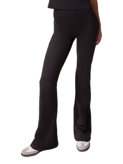 Lovall Petite Ultimate Everyday Flare Leggings, Black, Black