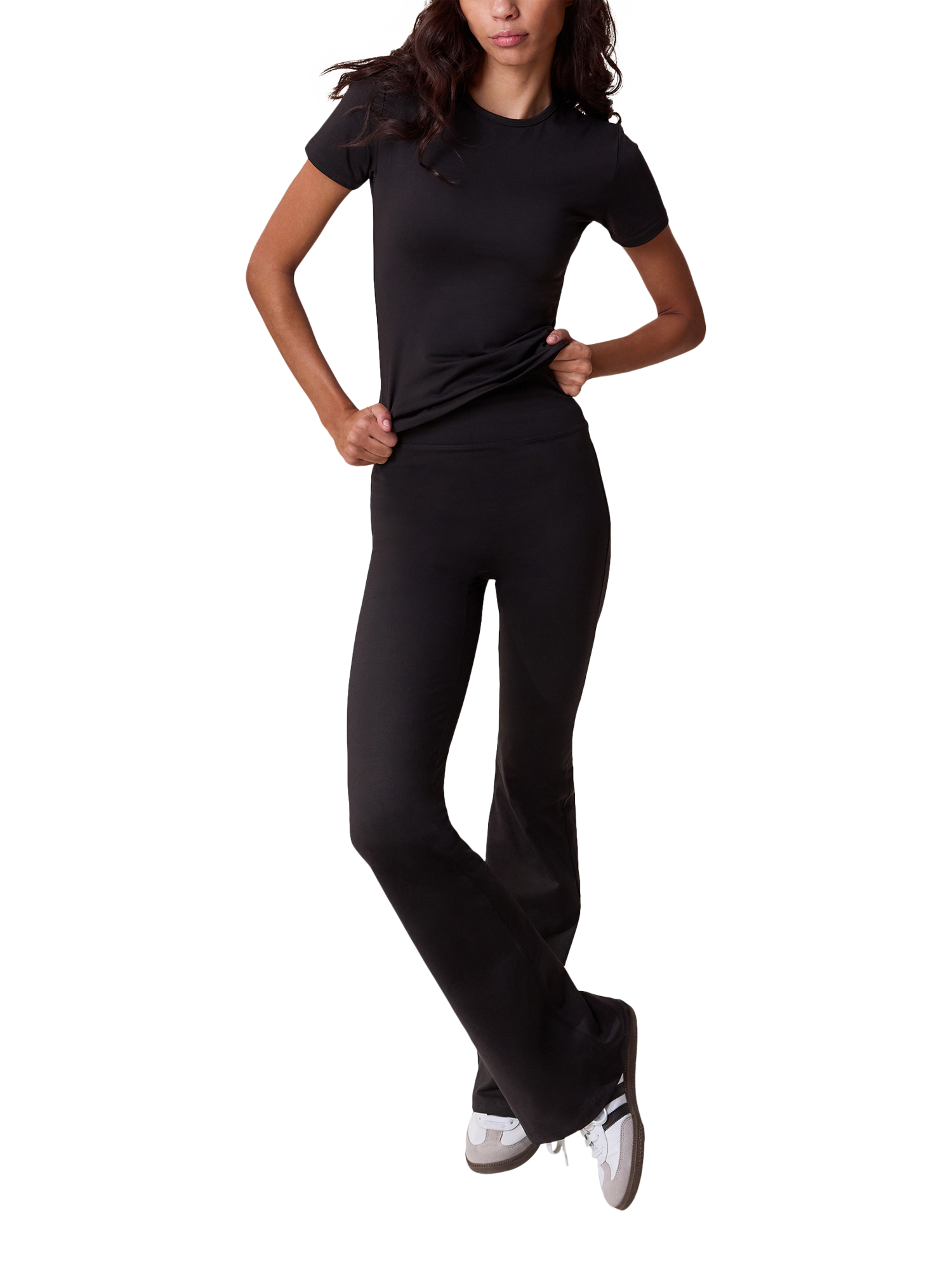 Product image 3 of 5, which shows Lovall Tall Ultimate Everyday Flare Leggings, Black, 6