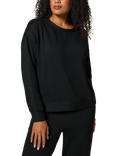 Lovall Luxe Lounge Crew Neck Sweatshirt, Black