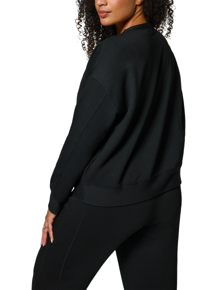 Lovall Luxe Lounge Crew Neck Sweatshirt, Black - view 2, Black