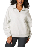 Lovall Overszied 1/4 Zip Sweatshirt, Mid Grey