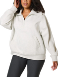 Lovall Overszied 1/4 Zip Sweatshirt, Mid Grey