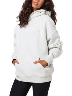Lovall Logo Heavyweight Oversized Hoodie, Mid Grey, Mid Grey