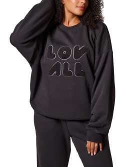 Lovall Logo Oversized Sweatshirt, Mid Grey, Mid Grey