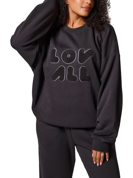 Lovall Logo Oversized Sweatshirt, Mid Grey, Mid Grey