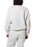 Lovall Logo Oversized Sweater, Light Grey Marl