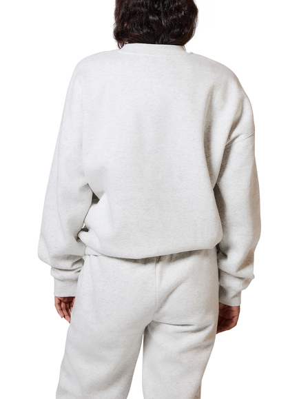 Lovall Logo Oversized Sweater, Light Grey Marl - view 2, Light Grey Marl