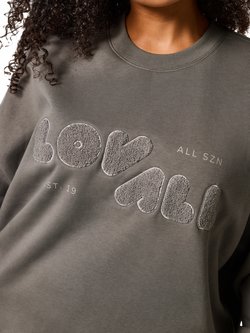 Lovall Logo Oversized Sweatshirt - view 2, Slate Green