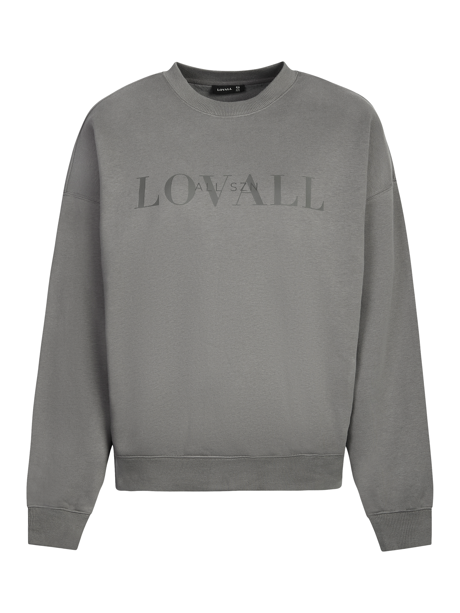 Product image 4 of 4, which shows Lovall Logo Oversized Organic Cotton Rich Sweatshirt, Slate Green, 6