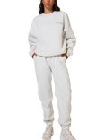 Lovall Fleece Cuffed Joggers, Mid Grey