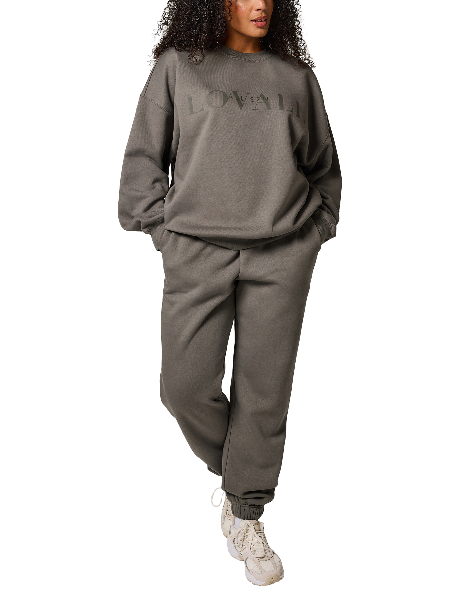 Product image 2 of 5, which shows Lovall Tall Cuffed Joggers, Slate Green, 6