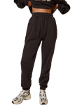 Lovall Organic Cotton Rich Cuffed Joggers, Mid Brown