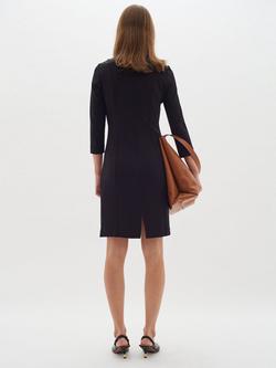 InWear Pannie Ruched V-Neck Dress, Black - view 2, Black