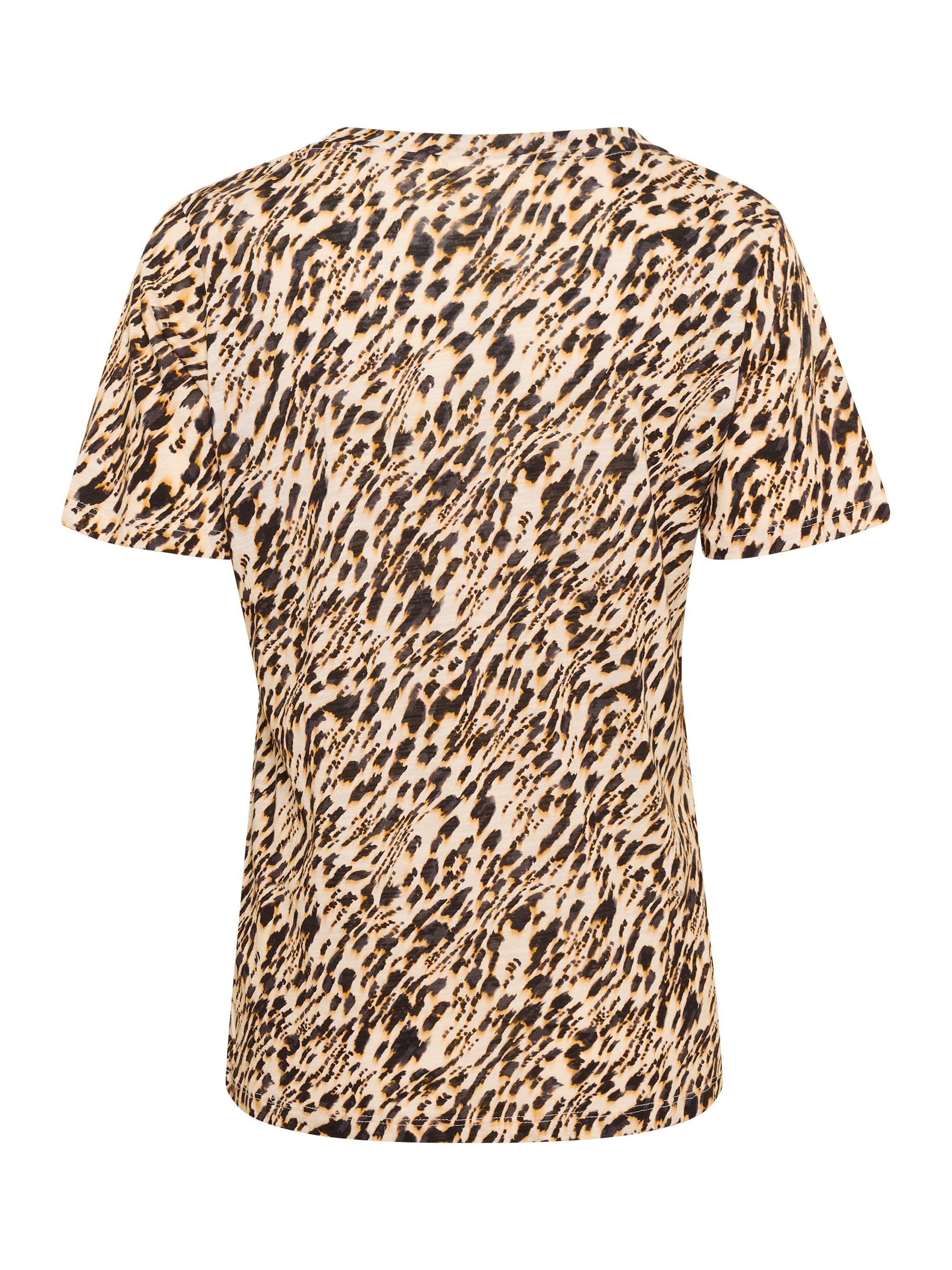 Product image 6 of 6, which shows InWear Alma Animal Print Cotton Blend T-Shirt, Multi, XS