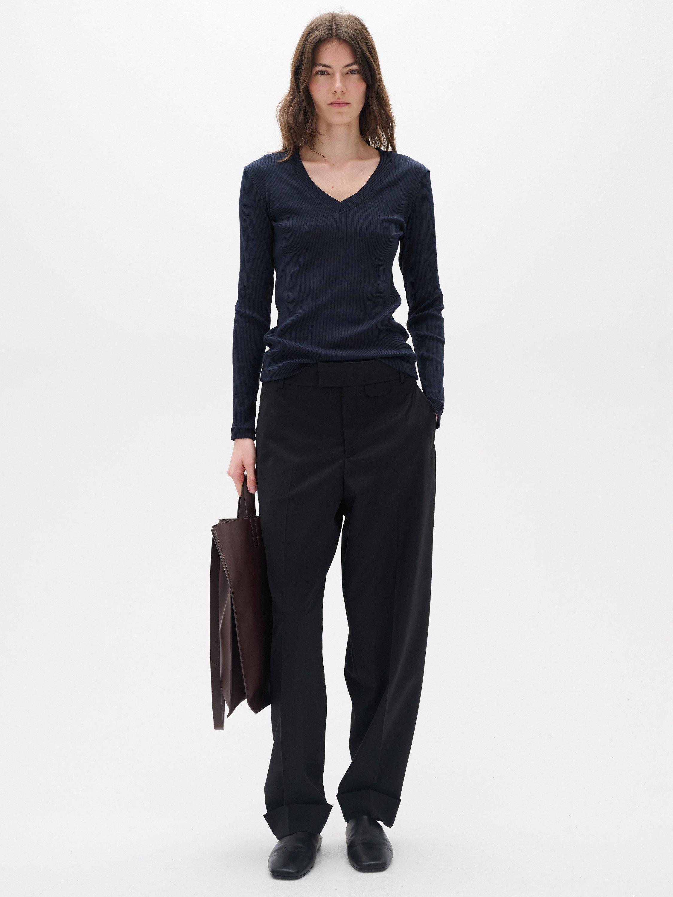Product image 3 of 5, which shows InWear Dagna Long Sleeve Top, Mid Blue, XS
